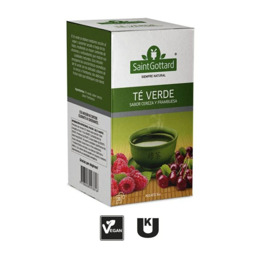 TE VERDE S/CEREZA y FRAMBUESA x20 saq. (SAINT GOTTARD)
