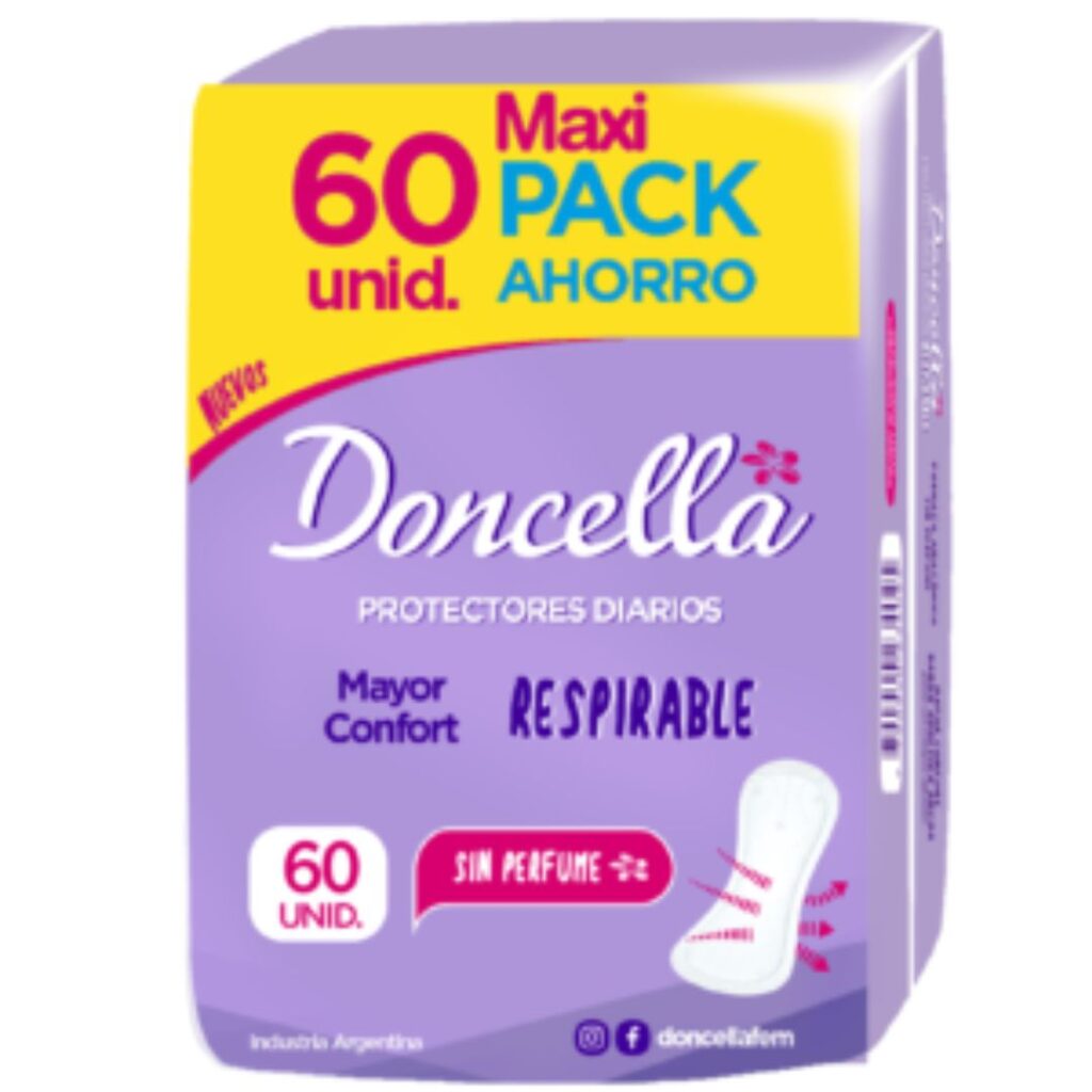 PROTECTOR DIARIO RESPIRABLE S/PERF. (23404) x60un. (DONCELLA)