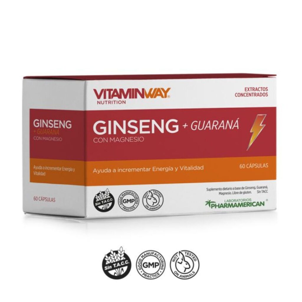 GINSENG + GUARANA x60caps. (VITAMIN WAY)