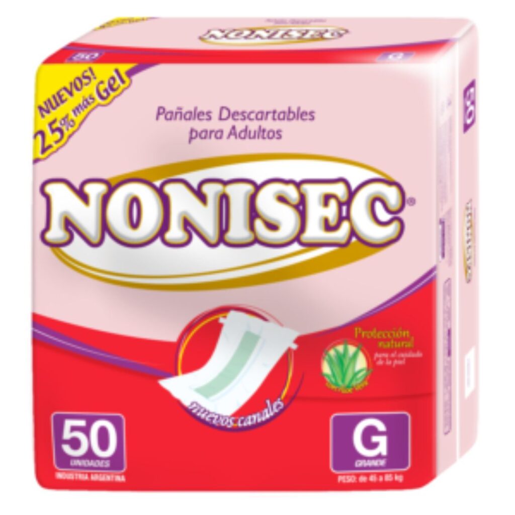 PAÑAL ADULTO RECTO GRANDE (41006) x50un. (NONISEC)