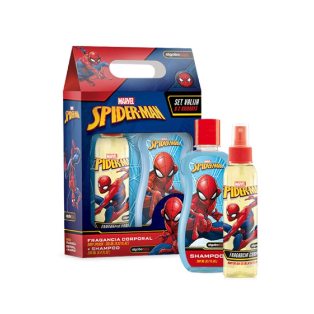 SPIDERMAN SET x2 FRAG. CORP. + SHAMPOO (4200003) (ALGABO KIDS)