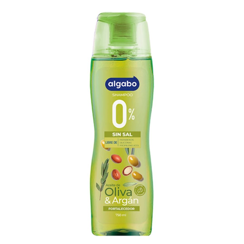 SHAMPOO SIN SAL OLIVA & ARGAN x750ml. (6043927) (ALGABO) Box x15