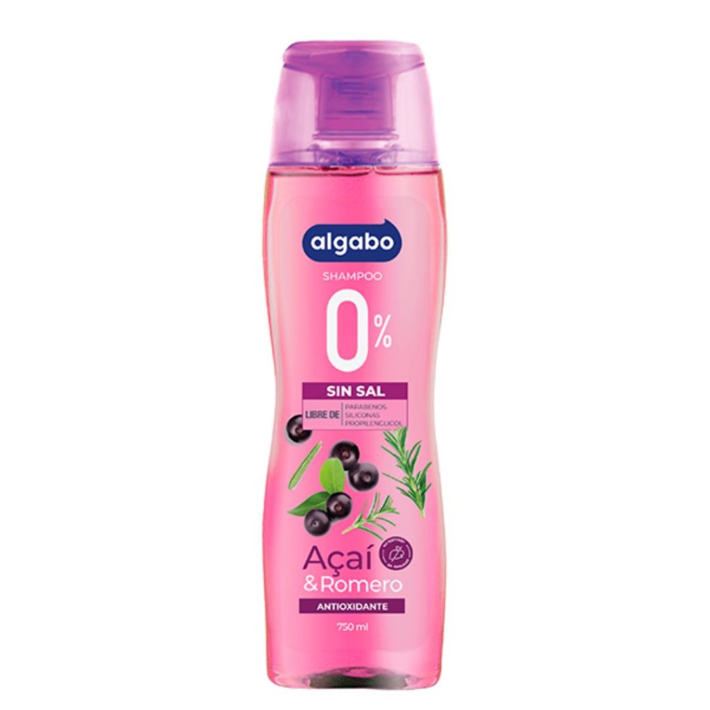 SHAMPOO SIN SAL ACAÍ & ROMERO x750ml. (6043926)(ALGABO)