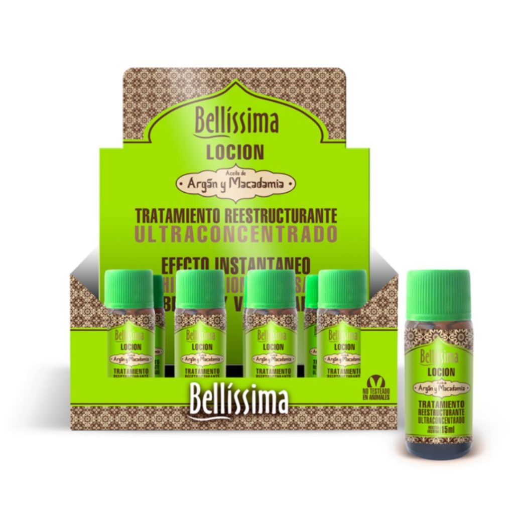 ARGAN y MACADAMIA LOCION CREMOGENA ESTUCHE x12un. x15ml. (BELLISSIMA)