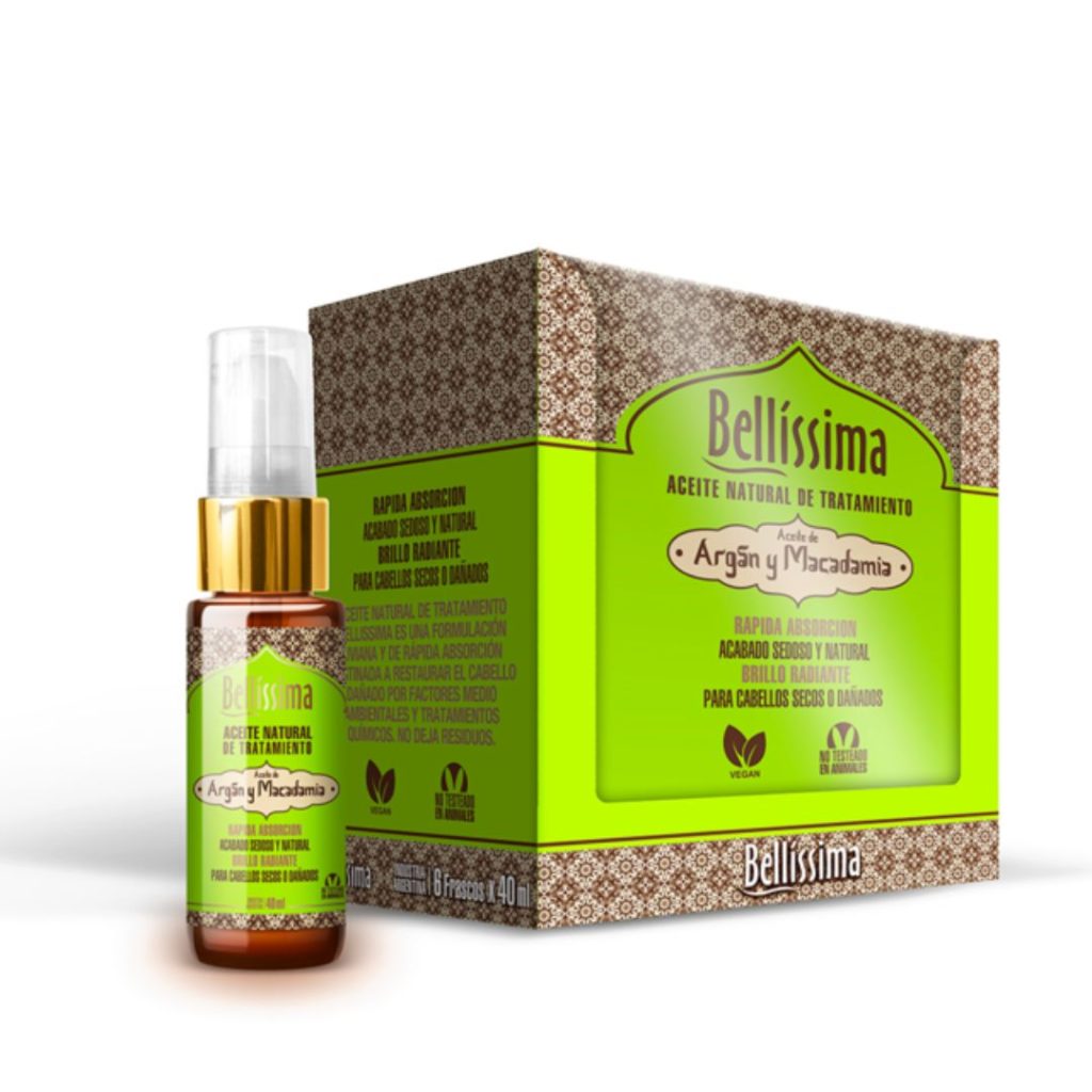 ARGAN y MACADAMIA ACEITE NAT. DE TRATAMIENTO x6un. x40ml. (BELLISSIMA)