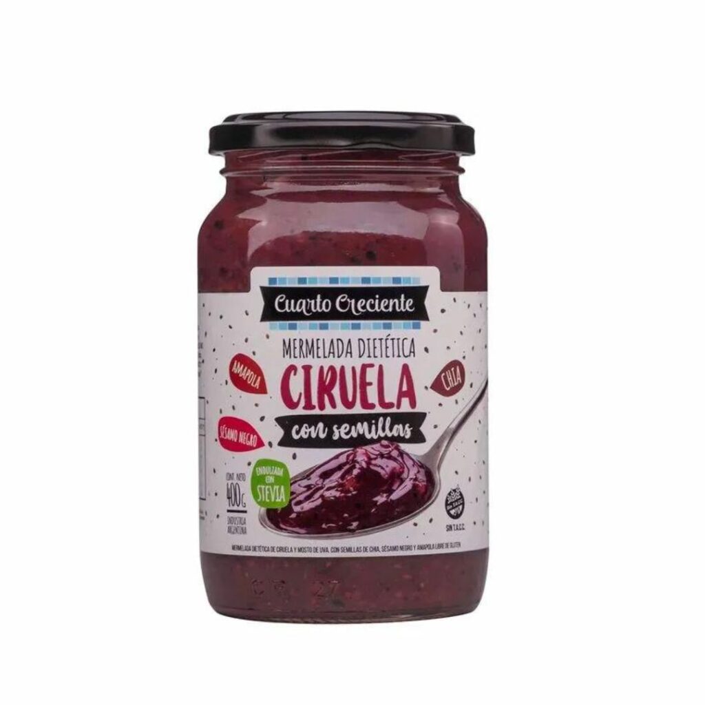 MERM. C/SEMILLAS DE CIRUELA C/STEVIA x400gr. (CUARTO CRECIENTE)