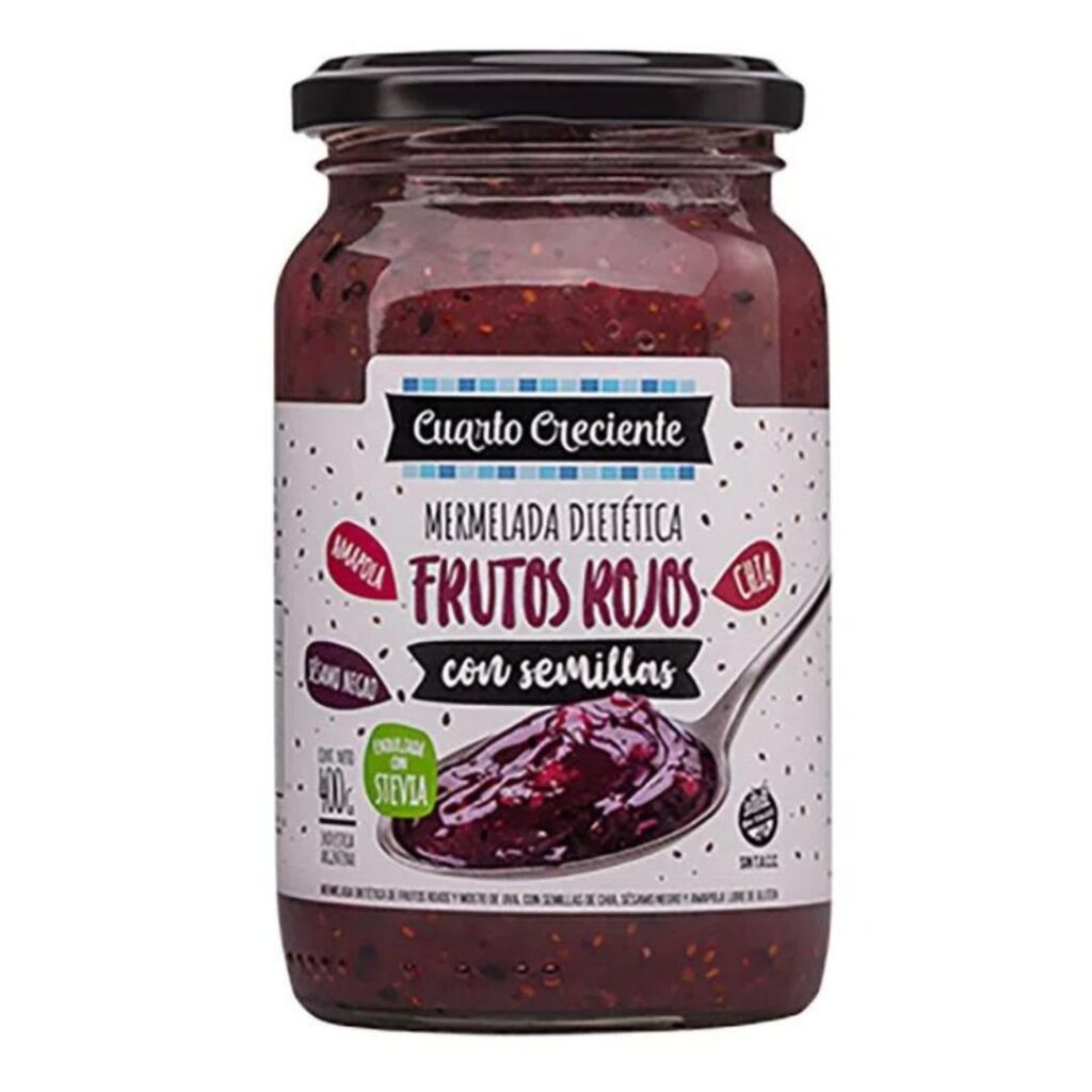 MERM. C/SEMILLAS DE FTOS. ROJOS C/STEVIA x400gr. (CUARTO CRECIENTE)