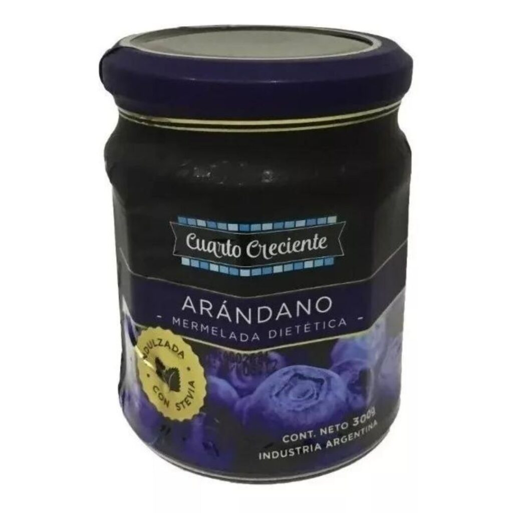 MERM. DE ARANDANOS C/STEVIA x300gr. (CUARTO CRECIENTE)
