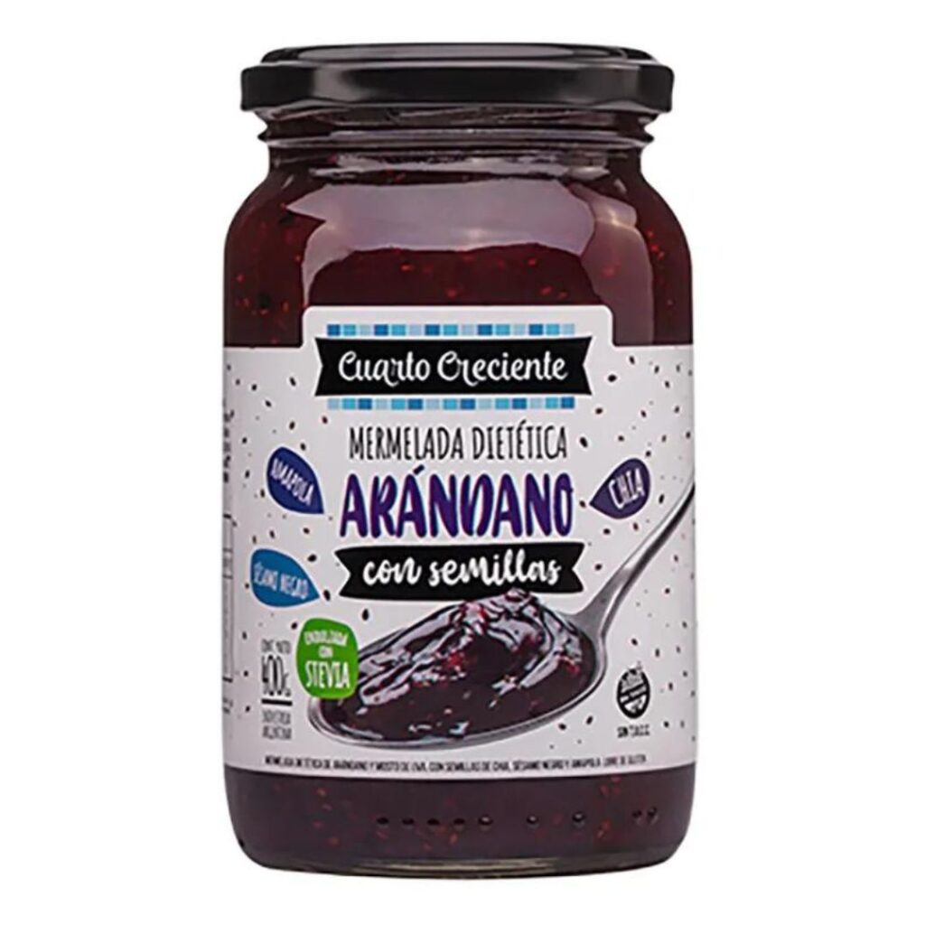 MERM. C/SEMILLAS DE ARANDANOS C/STEVIA x400gr. (CUARTO CRECIENTE)