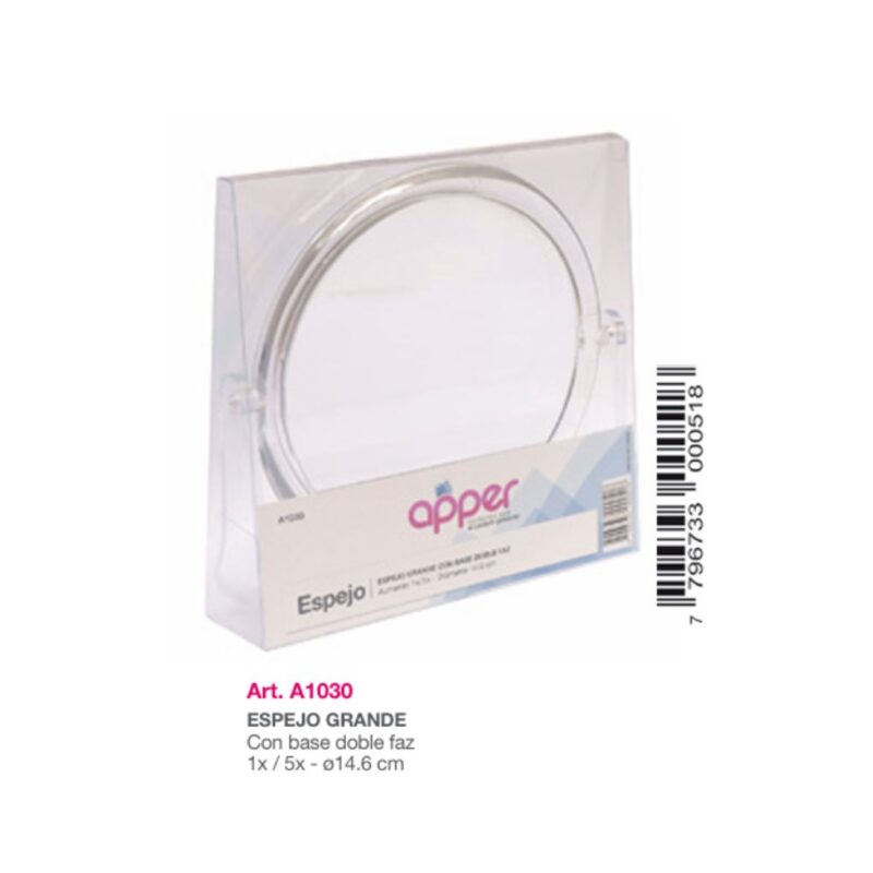 ESPEJO C/BASE GDE DOBLE 5X A-1030 (APPER)