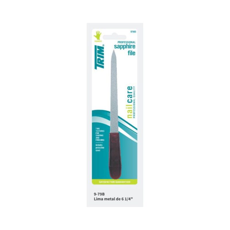 LIMA DE UÑAS ZAFIRO 6" EN BLISTER 9-79B (TRIM)