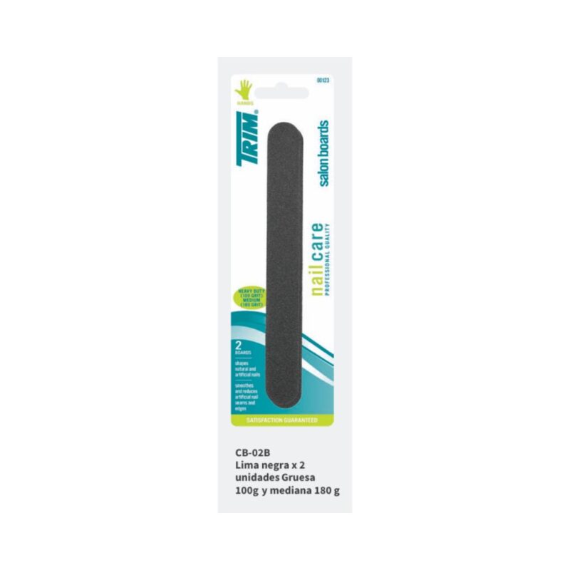 LIMA DE UÑAS NEGRA x 2 unid. CB-02B (TRIM)