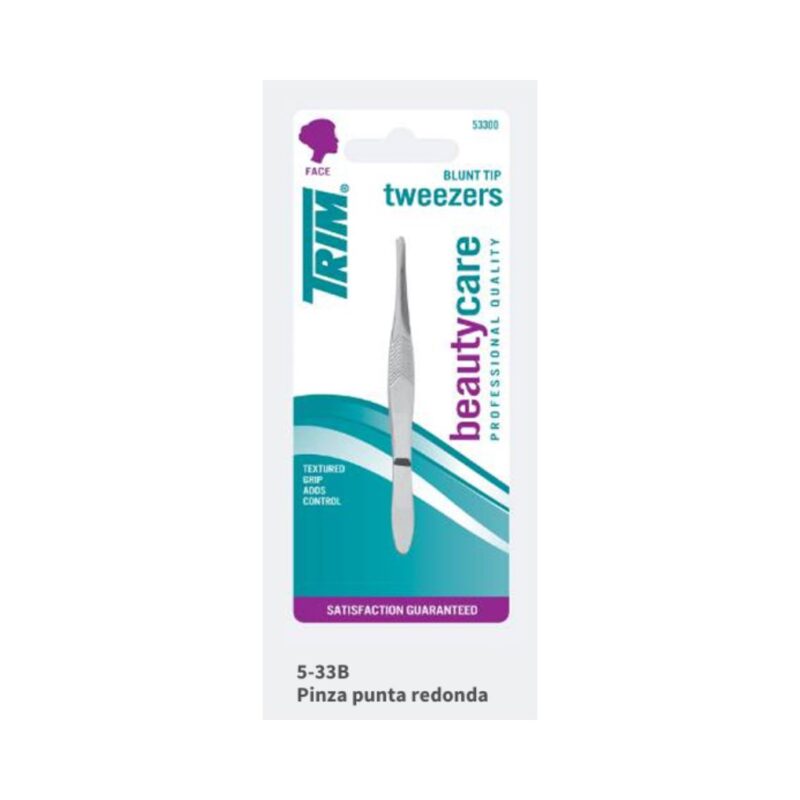 PINZA DE DEPILAR Pta. REDONDA EN BLISTER 5-33B (TRIM)