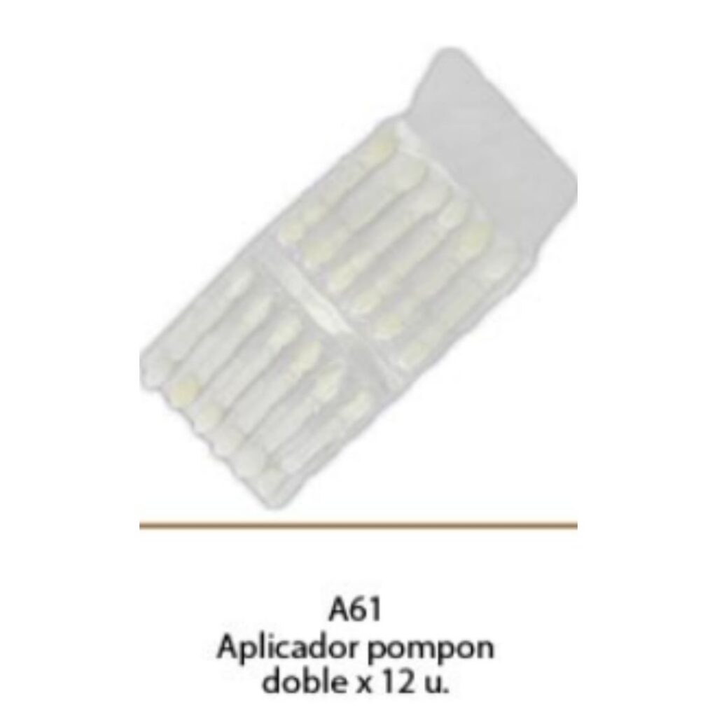 APLICADOR POMPON DOBLE x 12un. A-61 (JESSAMY)