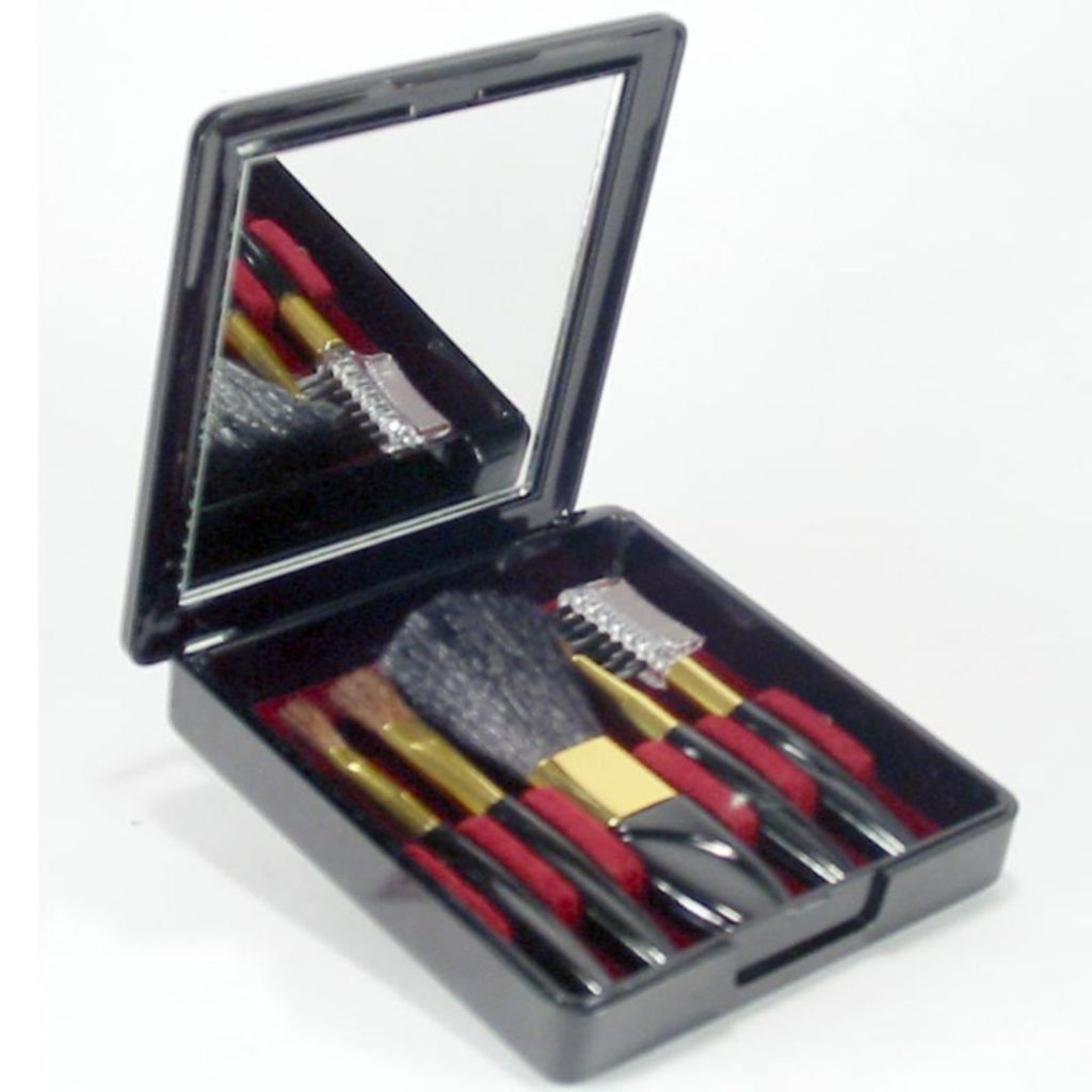 SET PETACA C/ESPEJO + 5 BROCHAS B-88 (JESSAMY)