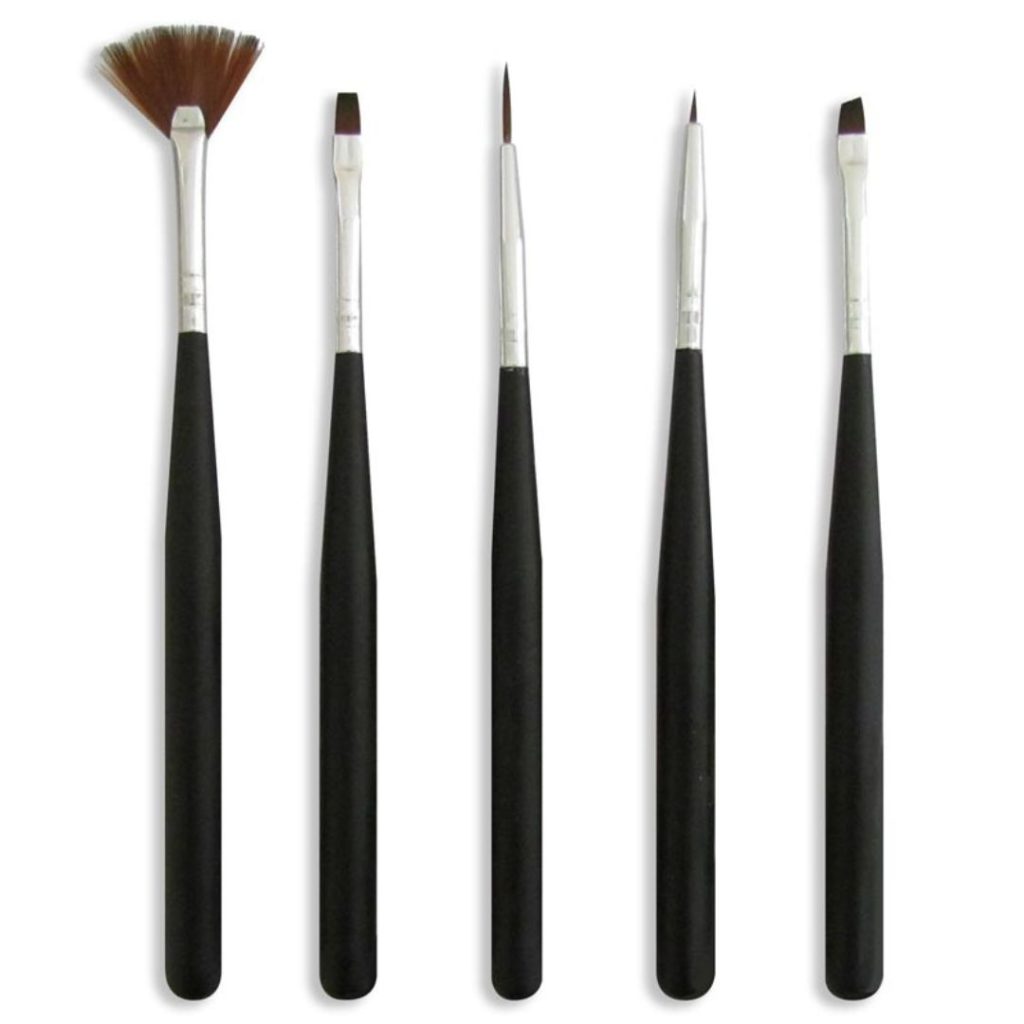 SET PINCELES DECO UÑAS x 5un. P-1871 (JESSAMY)