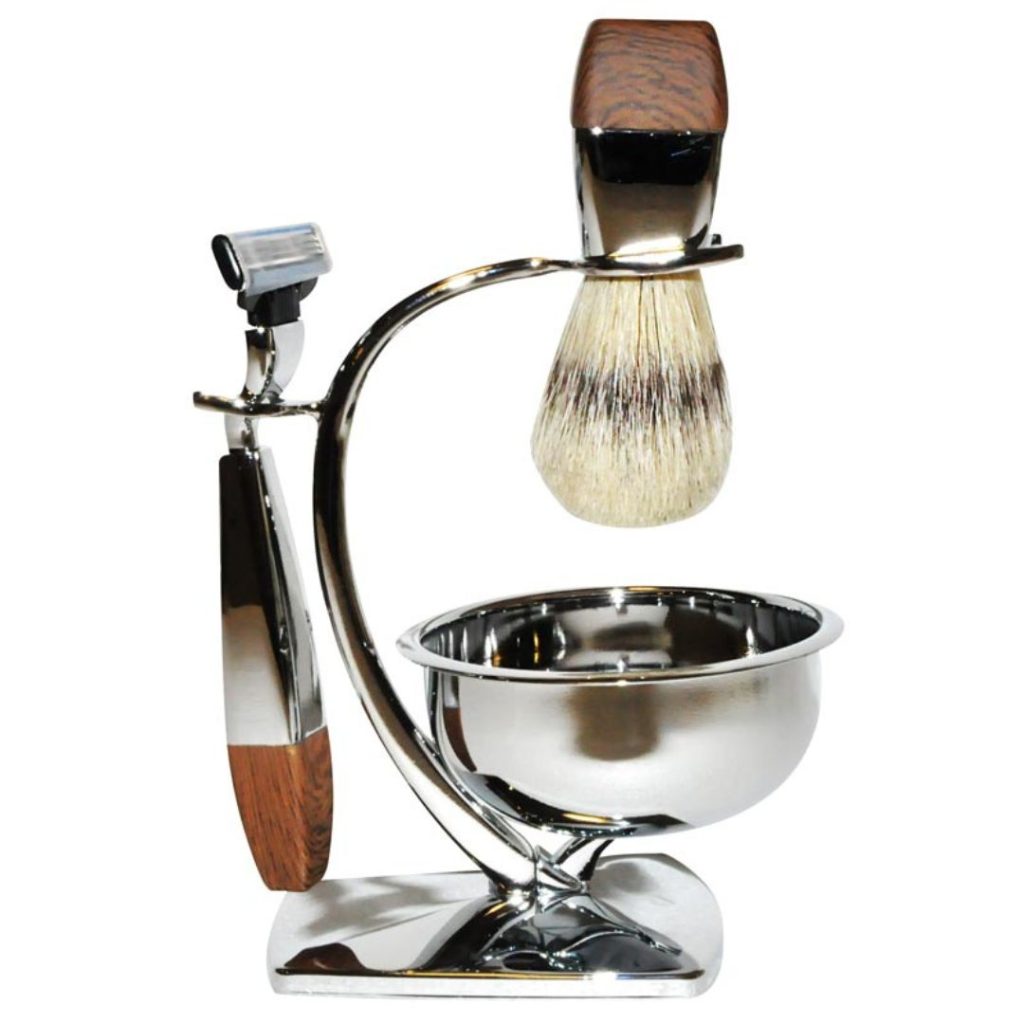 SET DE BROCHAS P/BARBERIA DE MADERA B-7480 (JESSAMY)