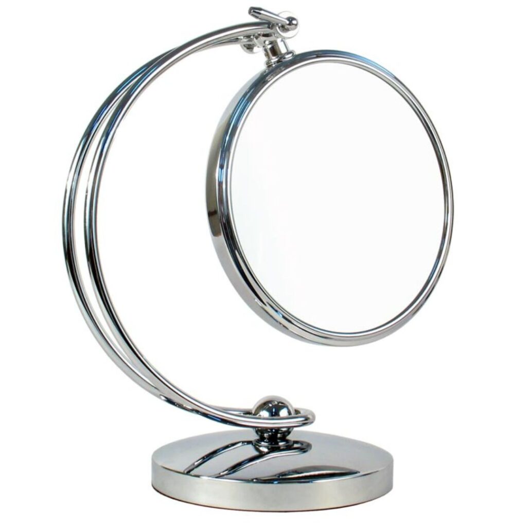 ESPEJO E-2178 DE METAL C/PIE MOVIBLE 20cm 5X (JESSAMY)