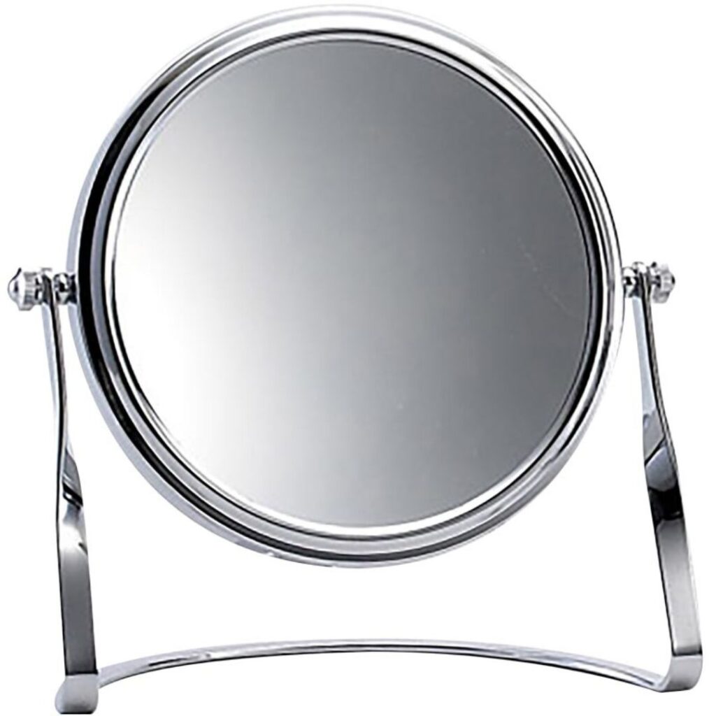 ESPEJO E-323 DE METAL CON APOYO 15cm 5X (JESSAMY)