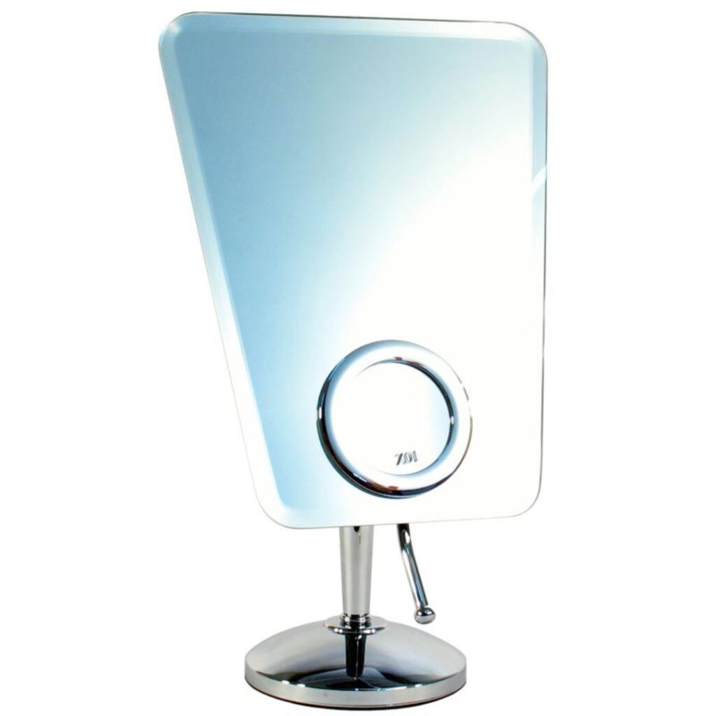ESPEJO E-7002 DE METAL TRAPECIO C/LUPA 3X (JESSAMY)