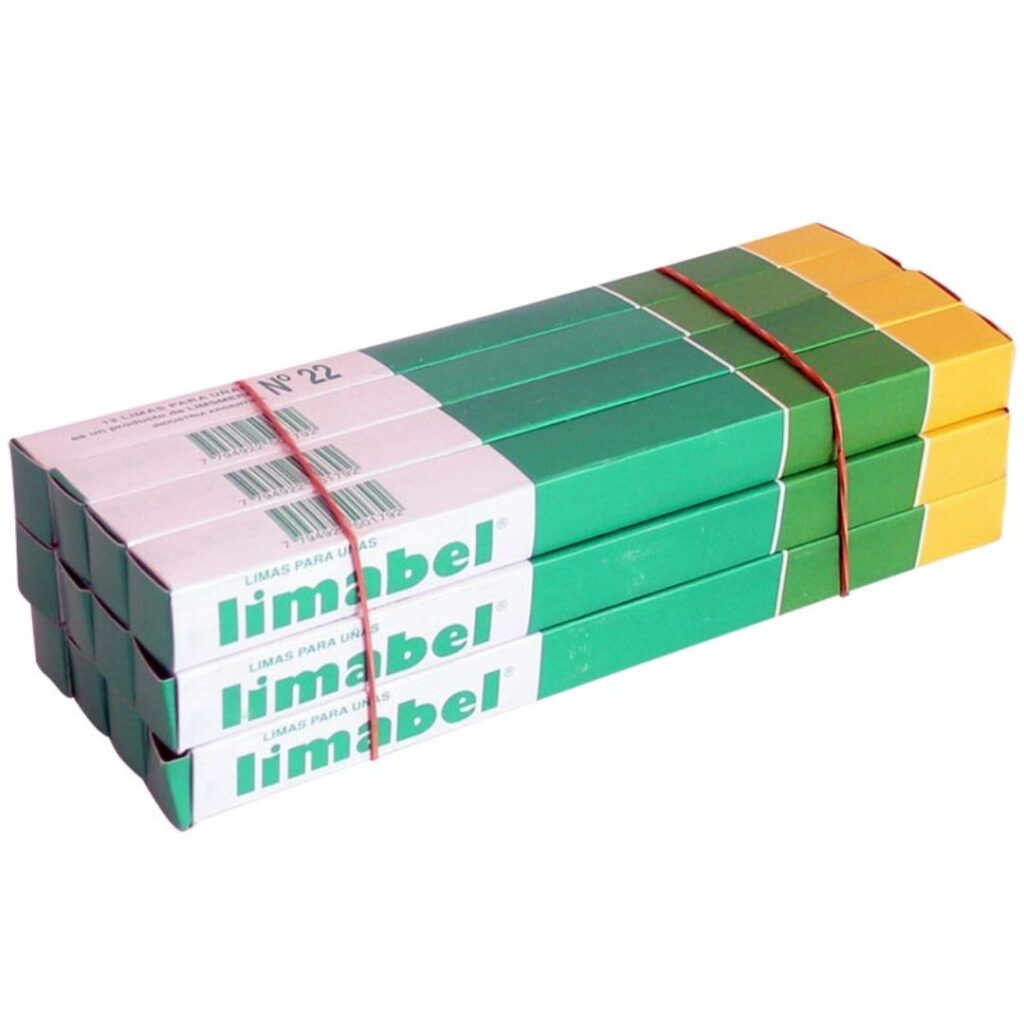 LIMA DE UÑAS ESMERIL GIGANTE x12 unid. L-22 LIMABEL (JESSAMY)