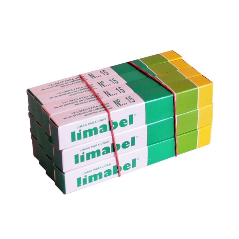 LIMA DE UÑAS ESMERIL MEDIANA x12 unid.L-15 LIMABEL (JESSAMY)