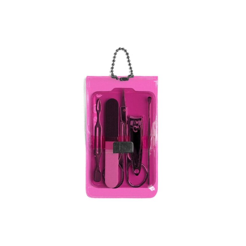 NECESER TRANSPARENTE FUCSIA x5 Pzas. N-8502 (JESSAMY)