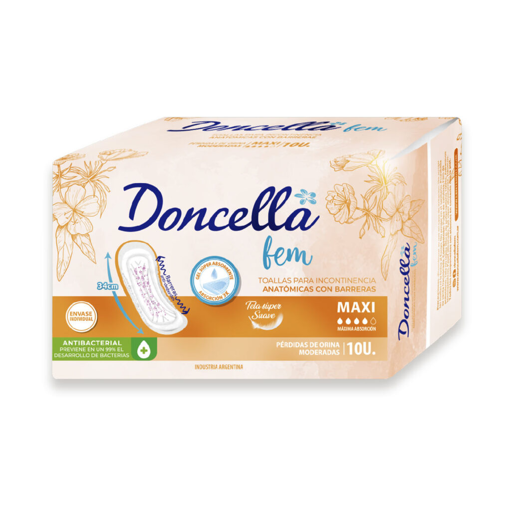 TOALLA P/INCONT. MAXI (51804) x10un. (DONCELLA)