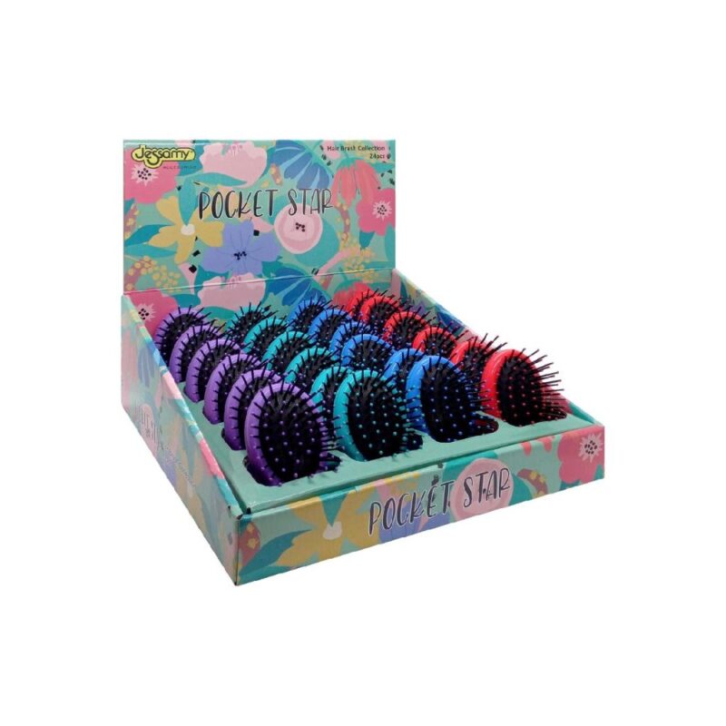 EXHIBIDOR DE CEPILLOS Y PEINE C-47 MINI C/ESPEJO x 24un. (JESSAMY)