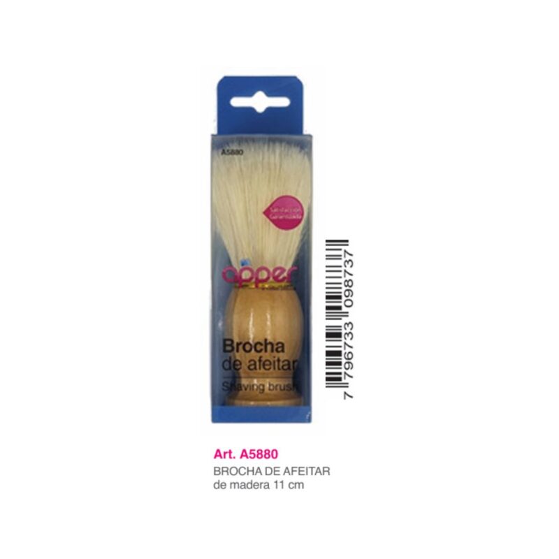 BROCHA DE AFEITAR DE MADERA x11 cm. A-5880 (APPER)