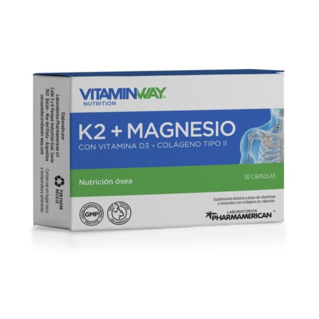 K2 + MAGNESIO C/VIT.D3 + COLAG. T. 2 x30caps. (VITAMIN WAY)