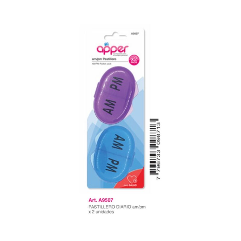 PASTILLERO DIARIO AM-PM x2 un. A-9507 (APPER)