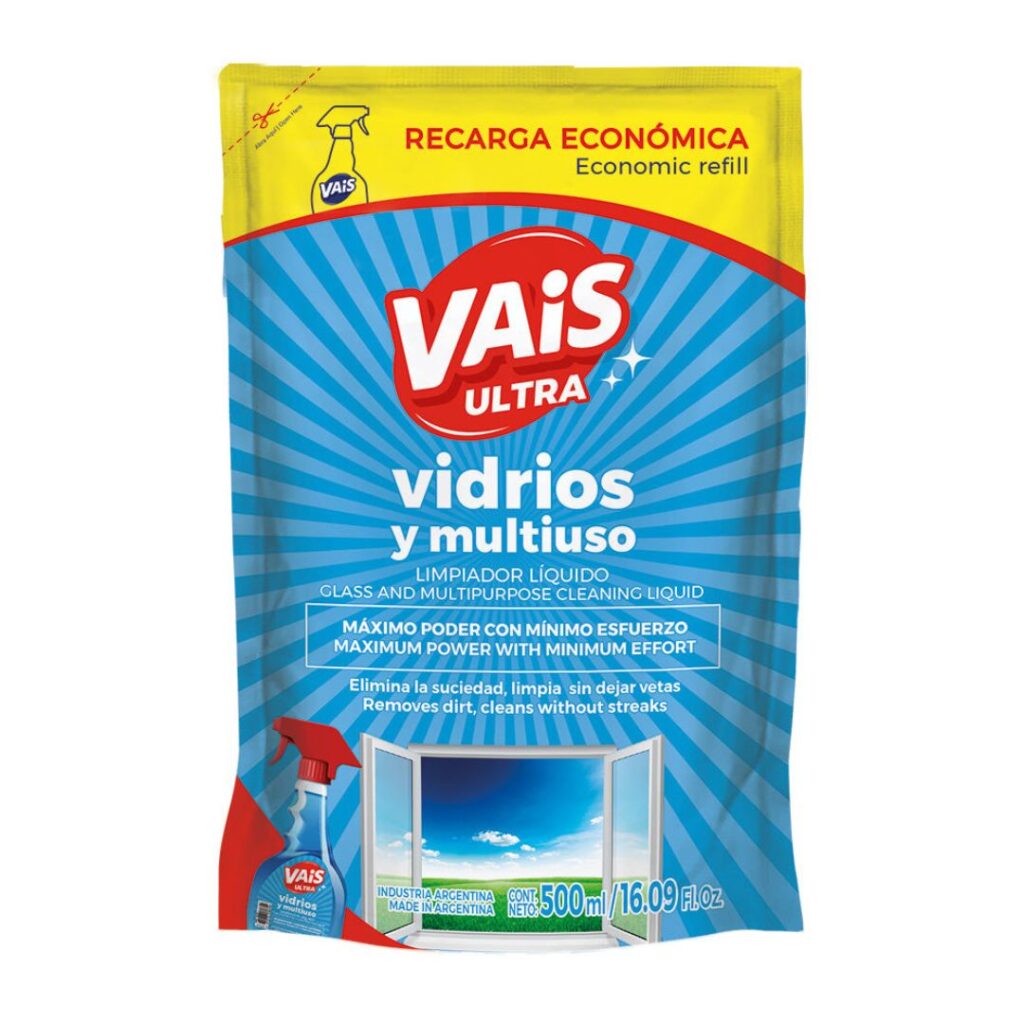 VAIS LIMPIAVIDRIOS DOY PACK x500ml. (1010154) (ALGABO)
