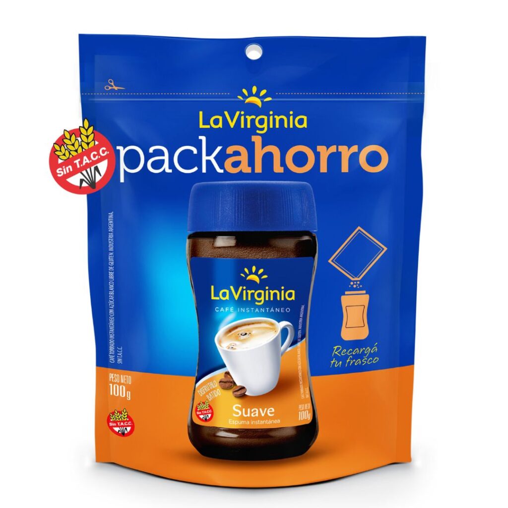 CAFÉ INST. SUAVE BAL. Doy Pack x100 GR. S/TACC (LA VIRGINIA)