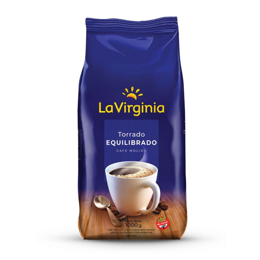 CAFÉ MOLIDO TORRADO CLASICO x1 KG. S/TACC (LA VIRGINIA)