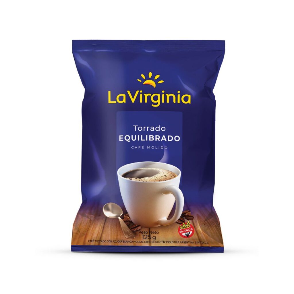 CAFÉ MOLIDO TORRADO CLASICO x125 GR. S/TACC (LA VIRGINIA)