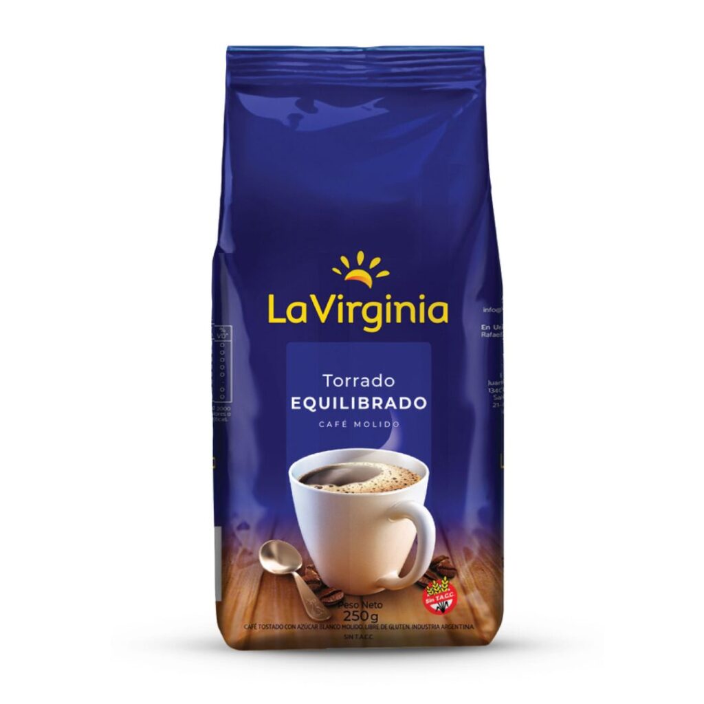 CAFÉ MOLIDO TORRADO CLASICO x250 GR. S/TACC (LA VIRGINIA)