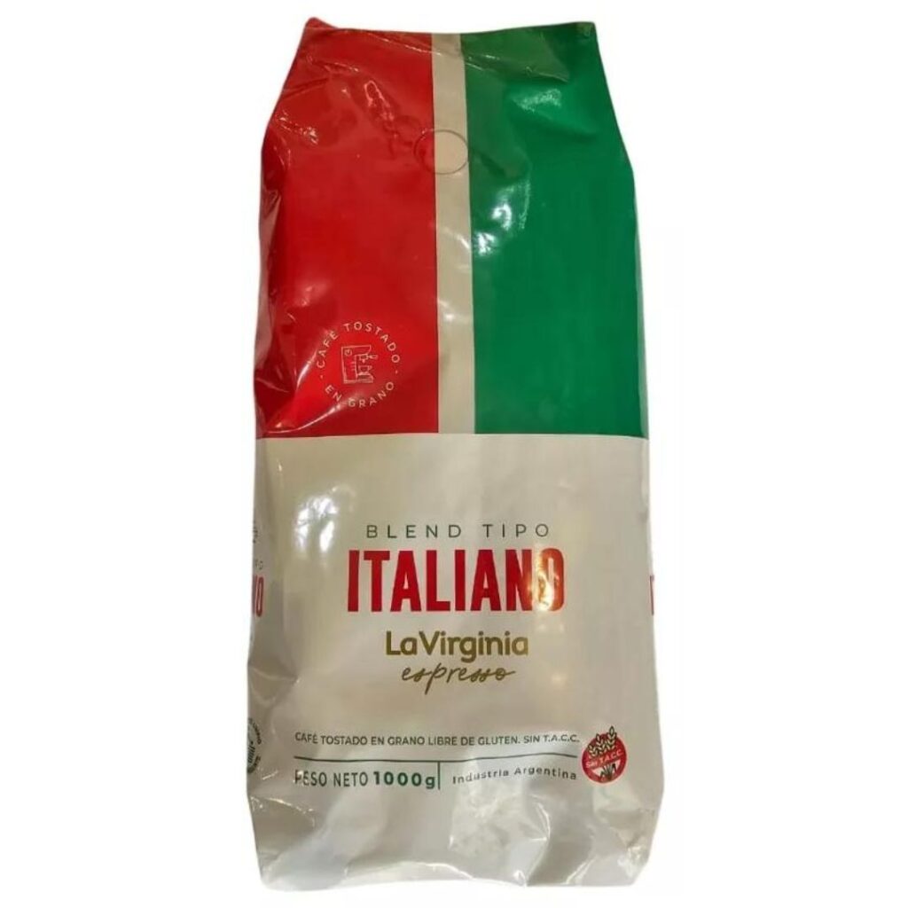 CAFÉ TOSTADO MKP GRANO ITALIANO x1 KG. S/TACC (LA VIRGINIA)