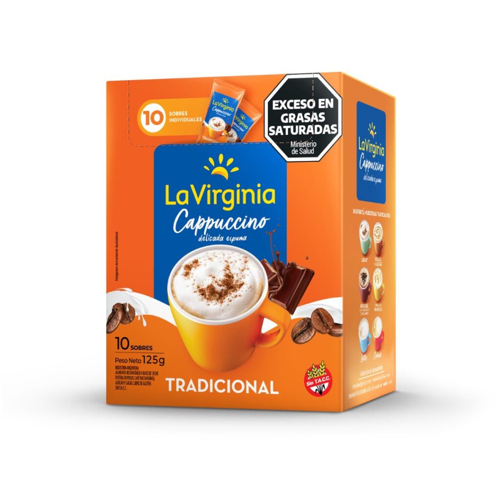CAPUCCINO TRADICIONAL Estuche x10 Sobres S/TACC (LA VIRGINIA)