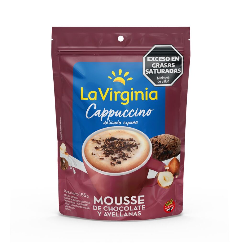 MIX CAPUCCINO MOUSSE CHOCOL. Doy Pack x155 GR. S/TACC (LA VIRGINIA)