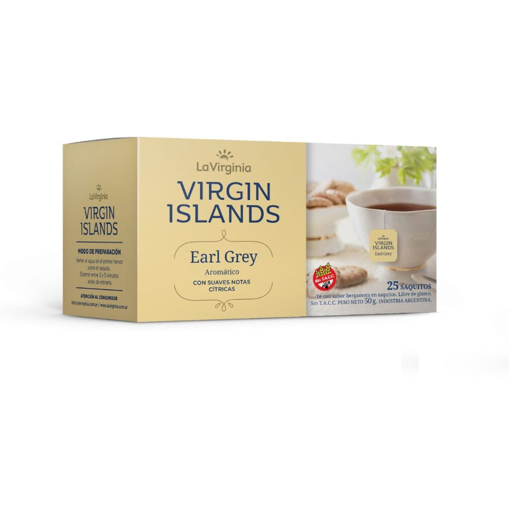 TE VIRGIN ISLAND EARL GREY x25 saq. S/TACC (LA VIRGINIA)