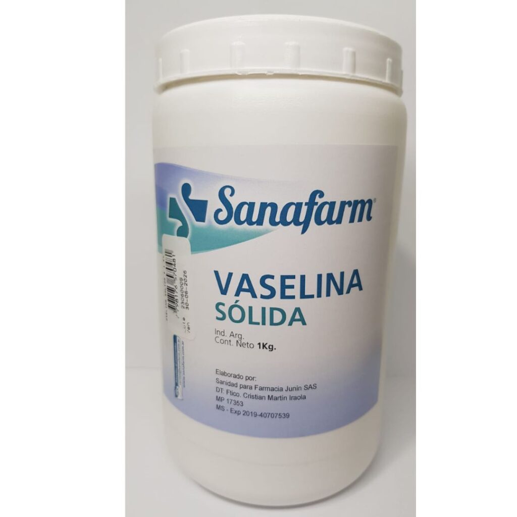 VASELINA Solida Blanca x1 Kilo  (Venta Fcias. Pcia. Bs. As.)