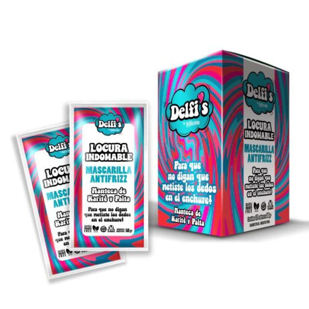 DELFIS By LOCURA INDOMABLE Mascarilla x50gr.  ANTIFRIZZ  Est. x12 sobres (BELLISSIMA)