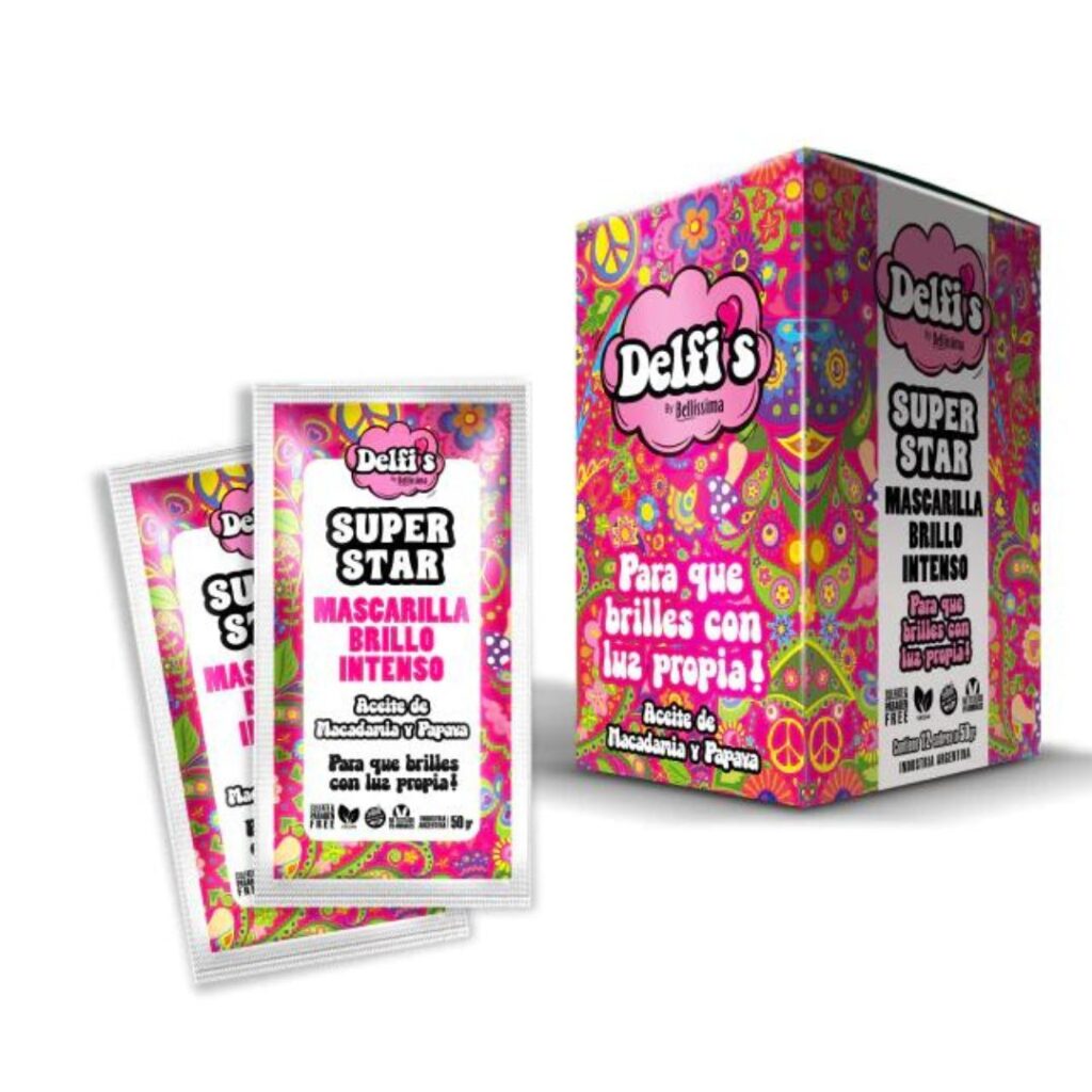 DELFIS By SUPER STAR Mascarilla x50gr. BRILLO INTENSO  Est. x12 sobres (BELLISSIMA)
