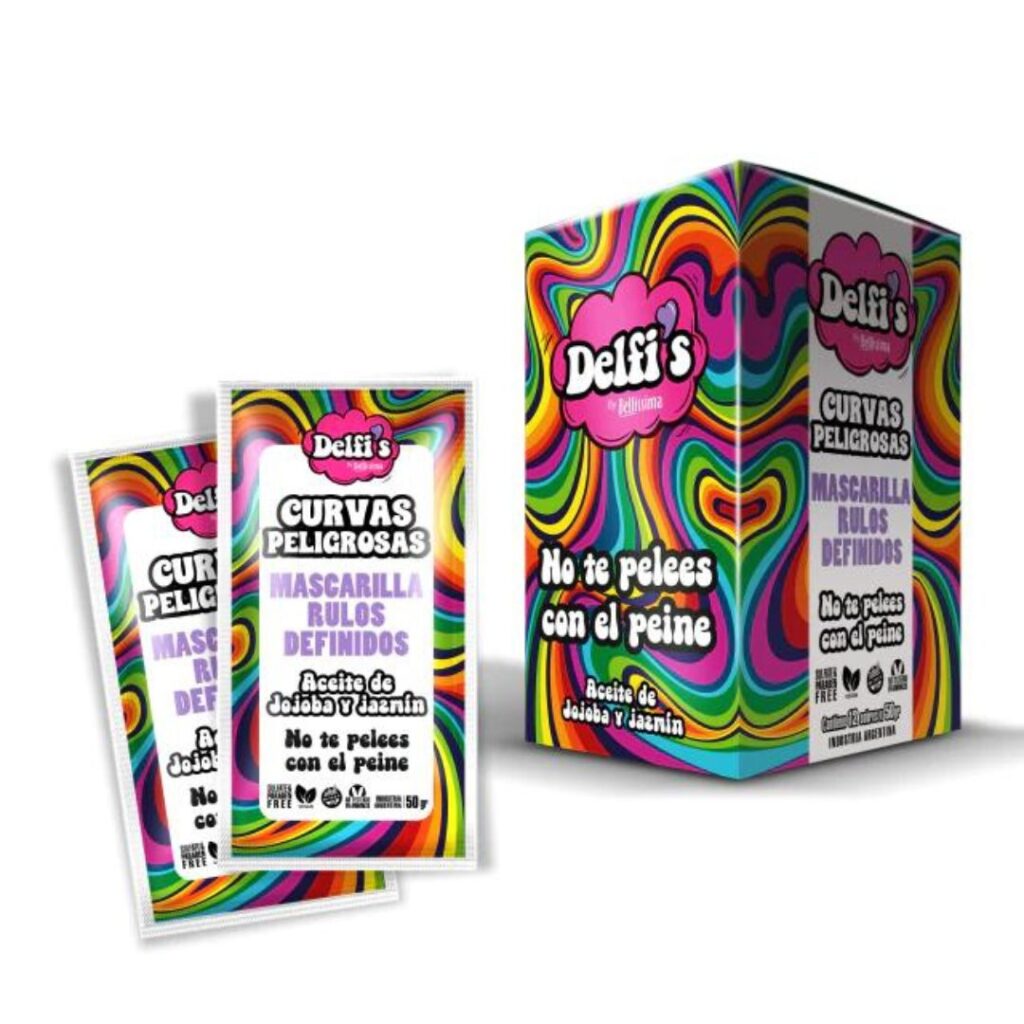 DELFIS By CURVAS PELIGROSAS Mascarilla x50 gr. RULOS DEFINIDOS Est. x12 sobres