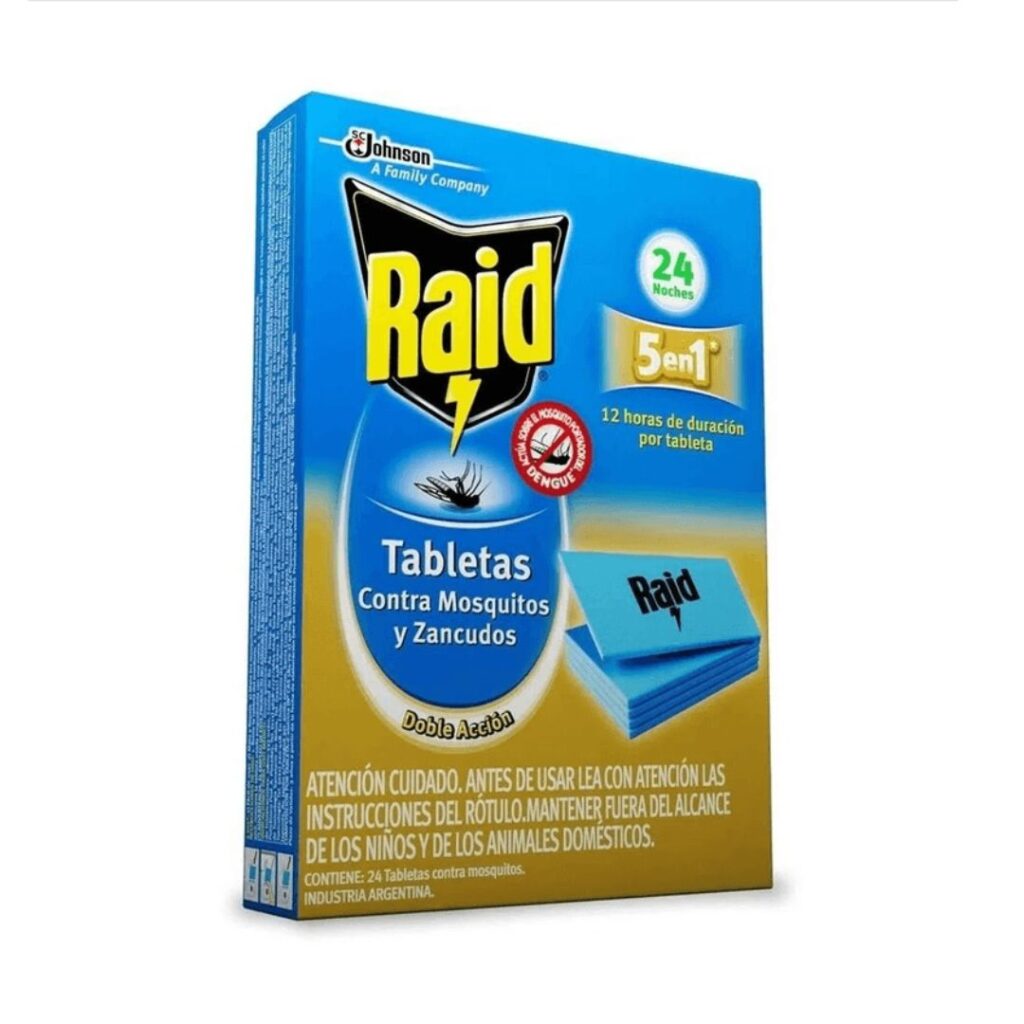 RAID TABLETAS ANTIMOSQUITOS x24 (DISMAR)