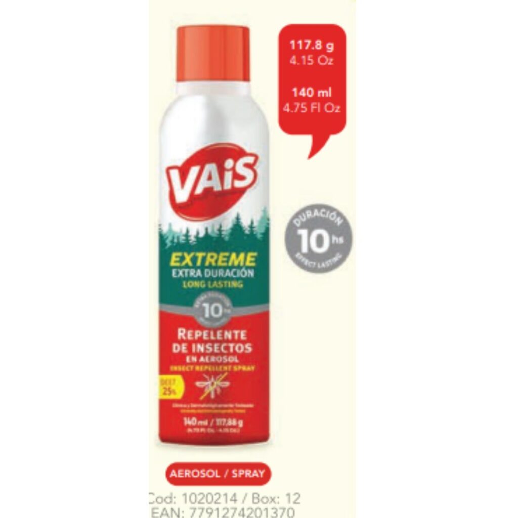 VAIS REPELENTE AEROSOL EXTREME x140ml. (1020214) (ALGABO) Box x12