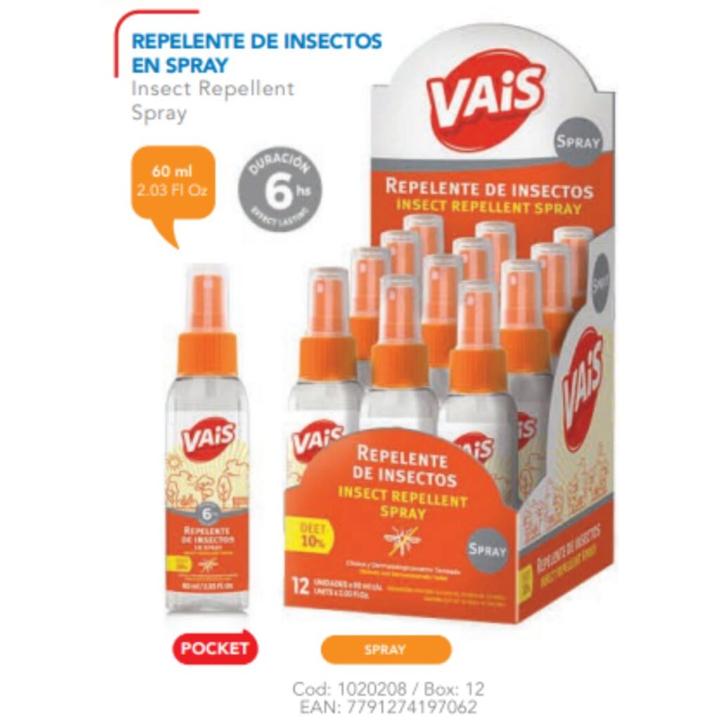 VAIS REPELENTE SPRAY x60ml. (1020208) (ALGABO) Box x12