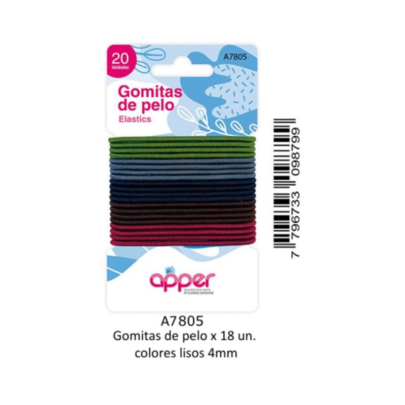 GOMITAS A-7805 CABELLO 20und COLOR LISO 2.5mm (APPER)