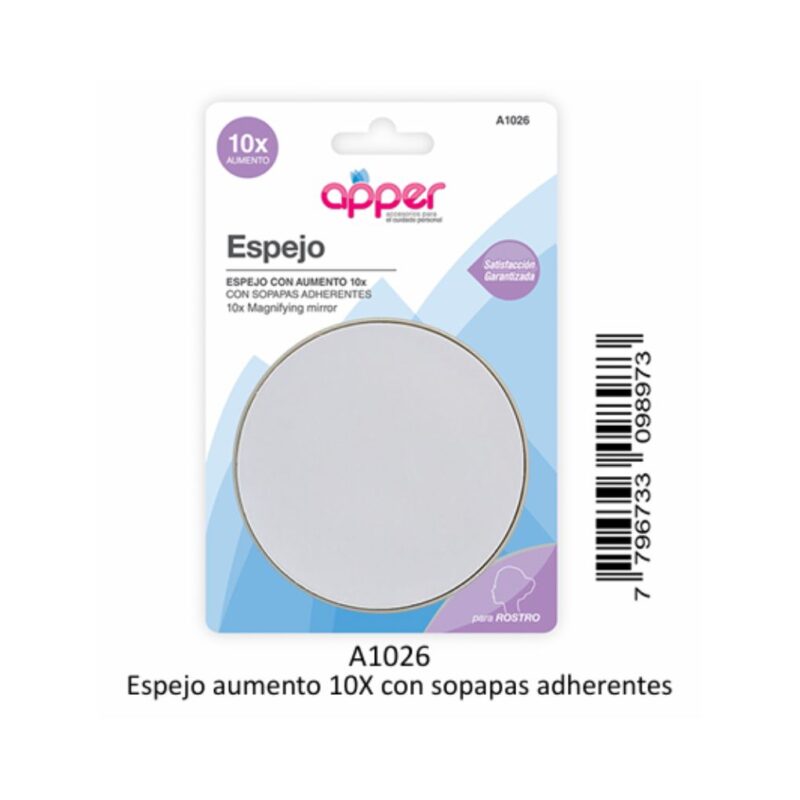 ESPEJO A-1026 AUMENTO 10X C/SOPAPA (APPER)